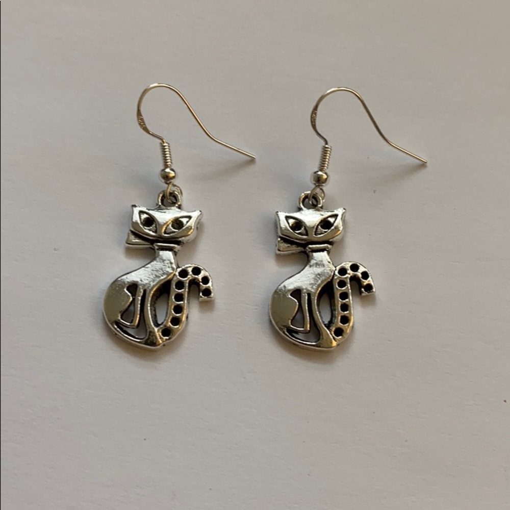 Retro Cat Earrings- Large
